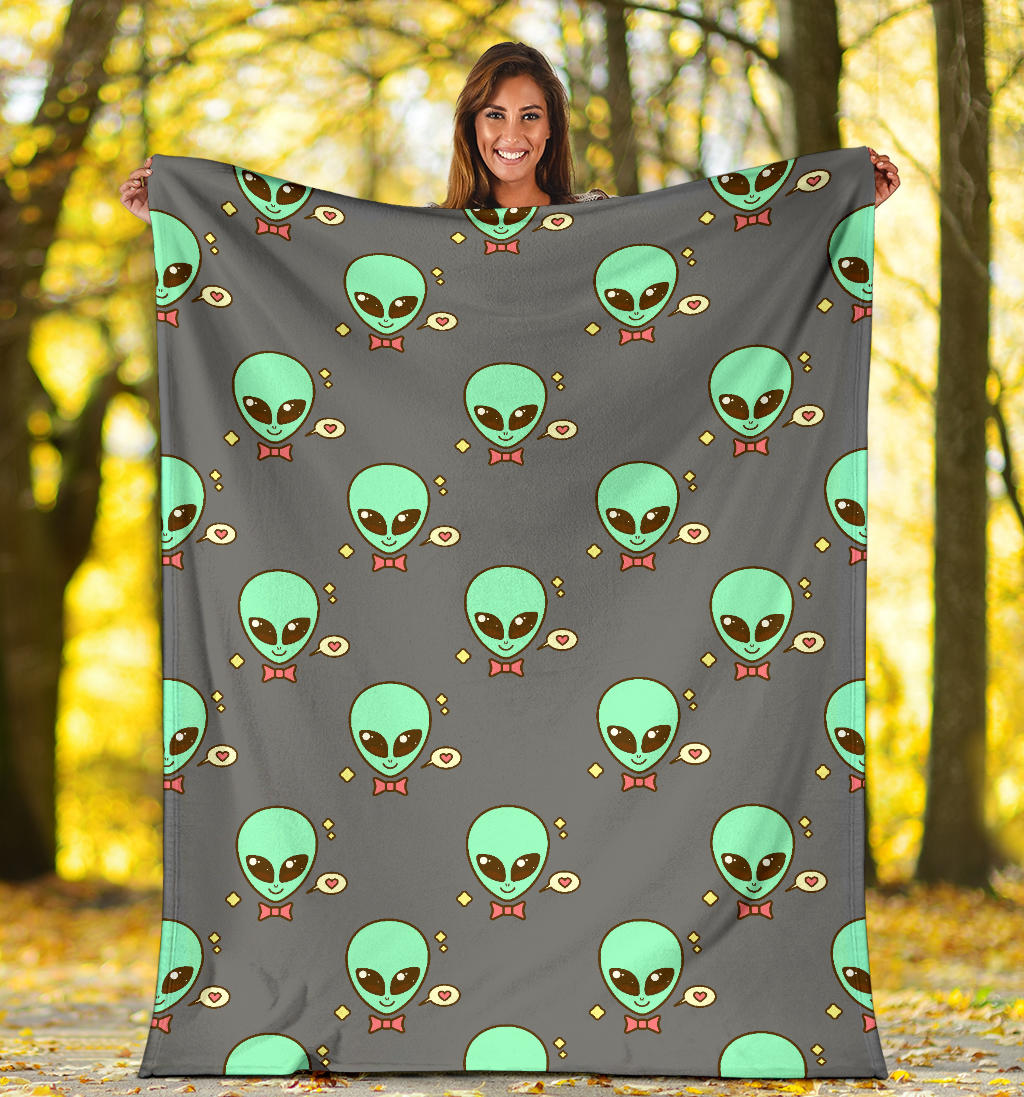 Alien Pattern Print Design 02 Premium Blanket