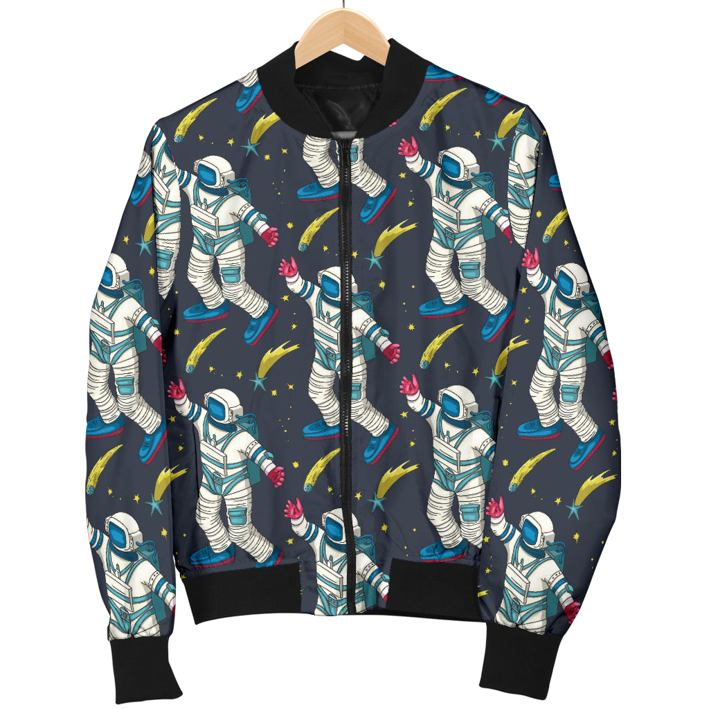 Astronaut Pattern Print Design 04 Men Bomber Jacket