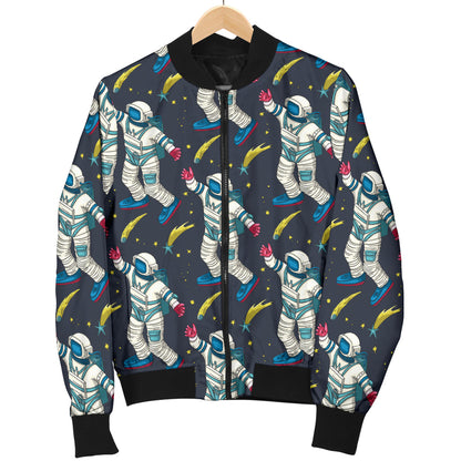 Astronaut Pattern Print Design 04 Men Bomber Jacket