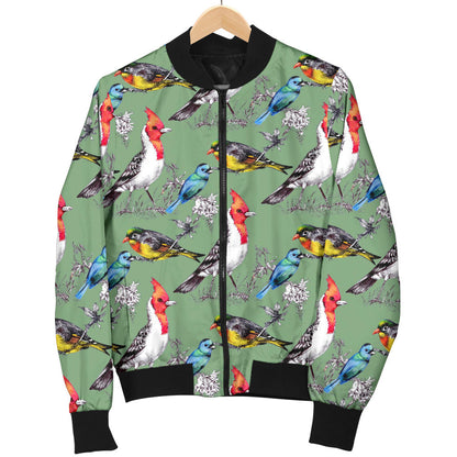 Birds Pattern Print Design 07 Men Bomber Jacket