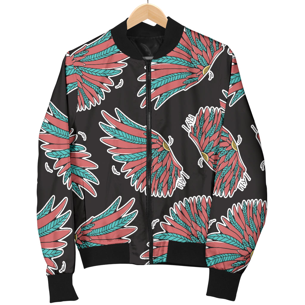 Angel Wings Pattern Print Design 05 Men Bomber Jacket