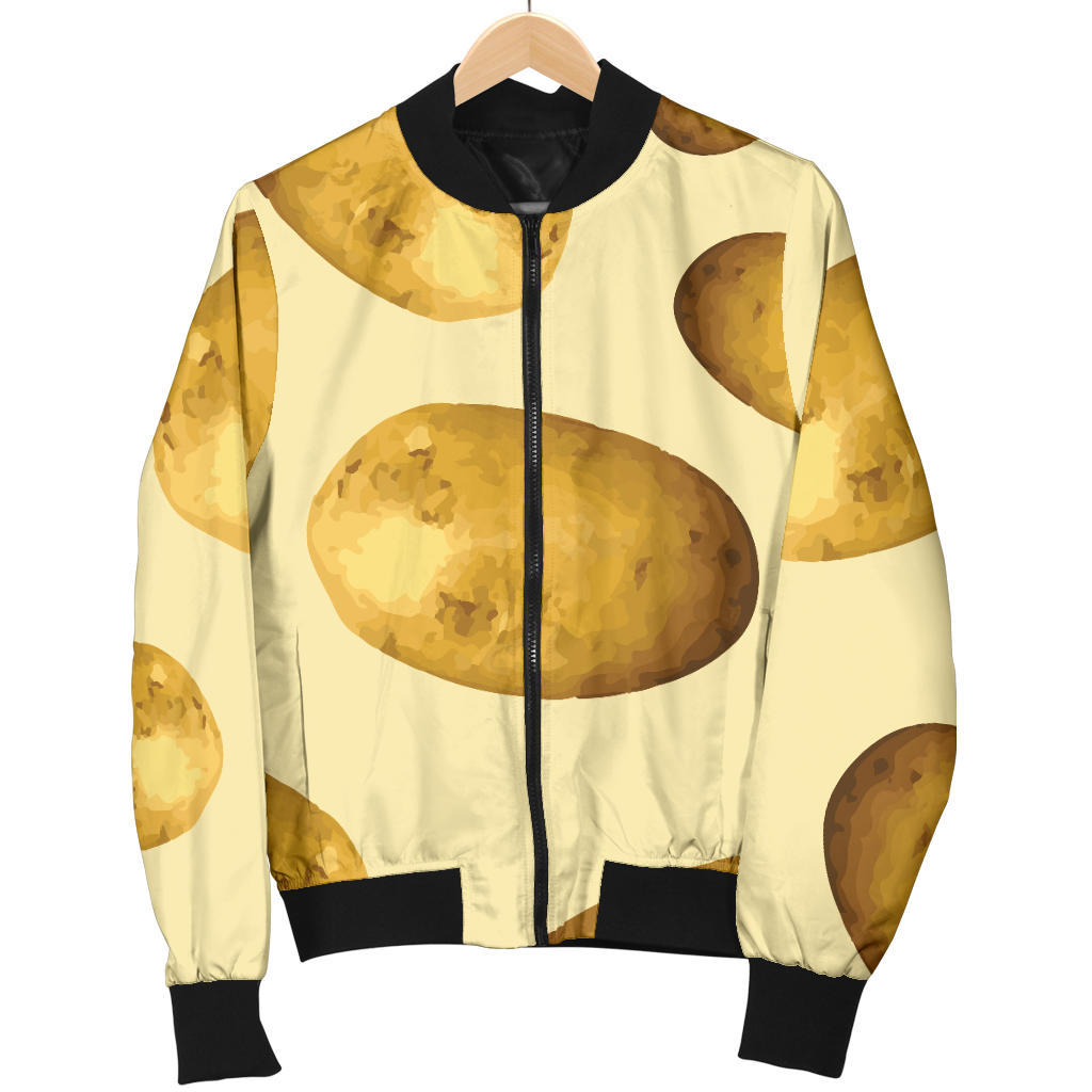 Potato Pattern Print Design A01 Men Bomber Jacket