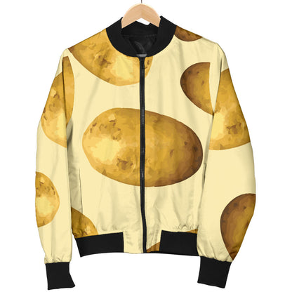 Potato Pattern Print Design A01 Men Bomber Jacket