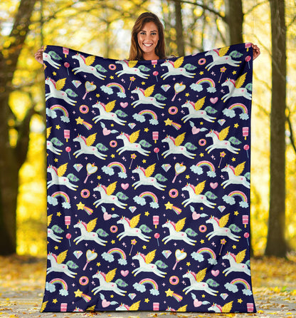 Pegasus Pattern Print Design 05 Premium Blanket