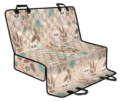 Owl Pattern Print Design A02 Rear Dog Car Seat Cover Hammock