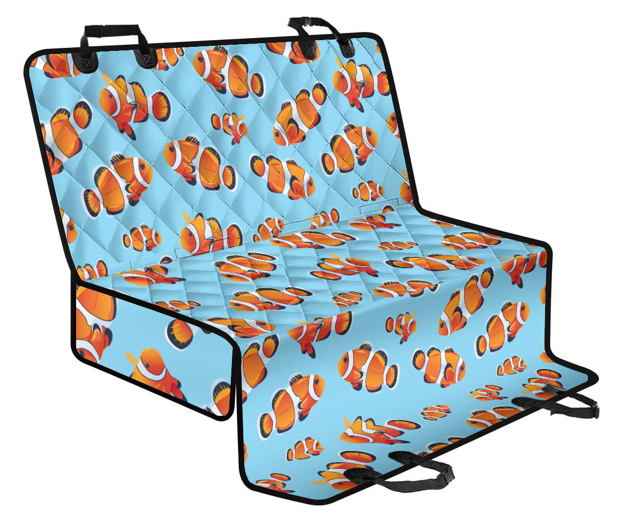 Clownfish Pattern Print Design 01 Rear Dog Car Seat Cover Hammock