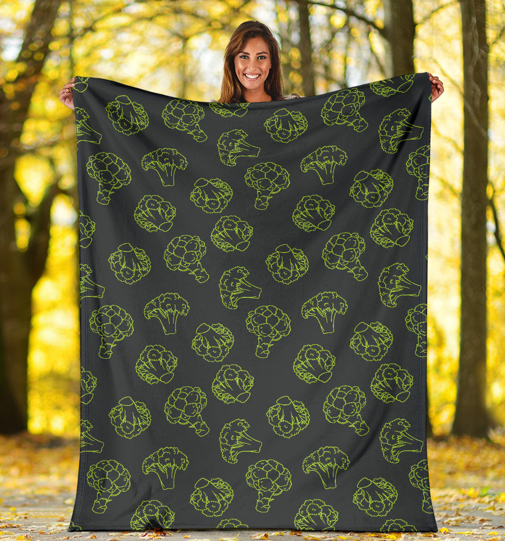 Broccoli Pattern Print Design 01 Premium Blanket