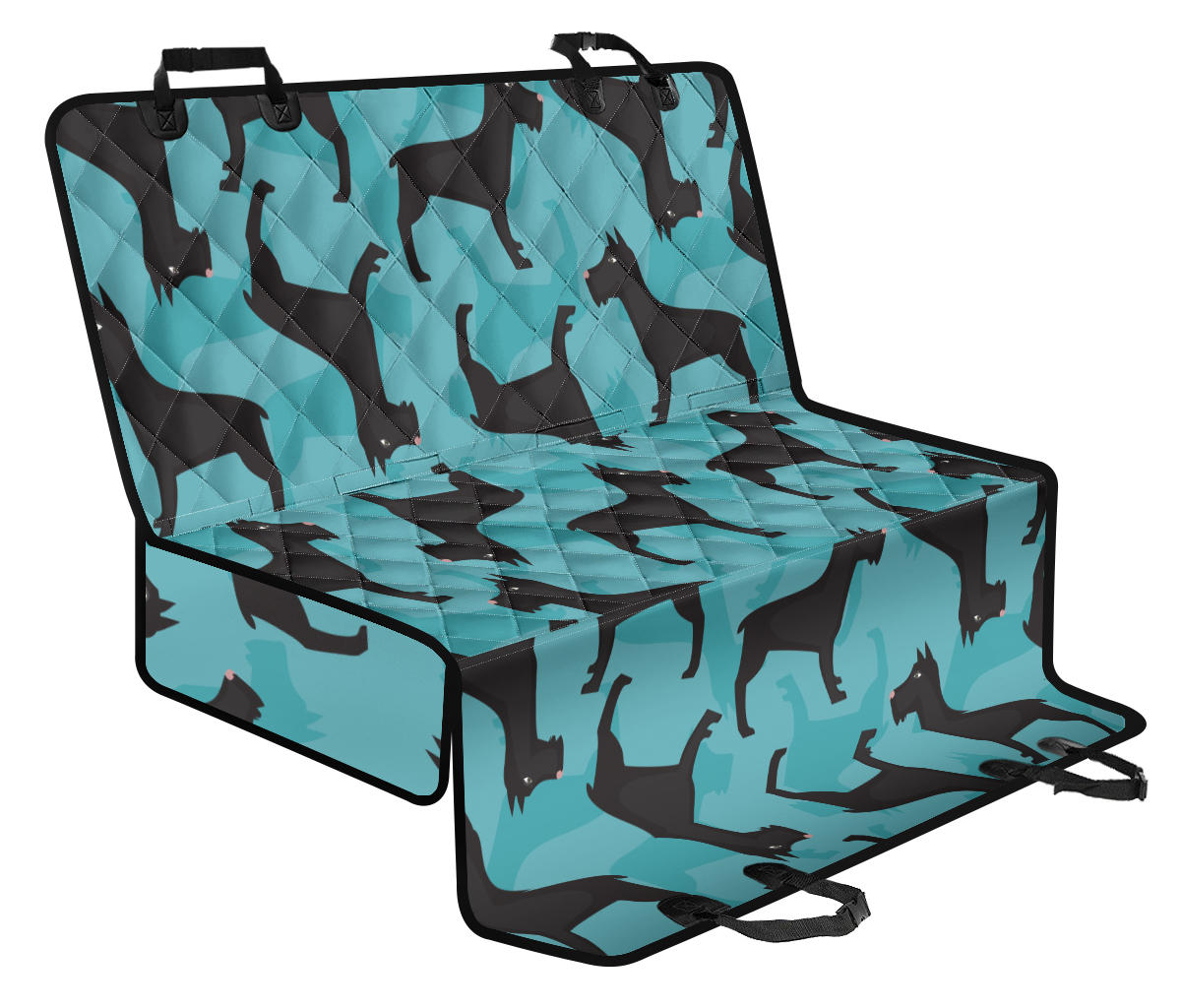 Schnauzers Pattern Print Design A01 Rear Dog Car Seat Cover Hammock
