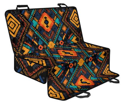 Kente Pattern Print Design 04 Rear Dog Car Seat Cover Hammock
