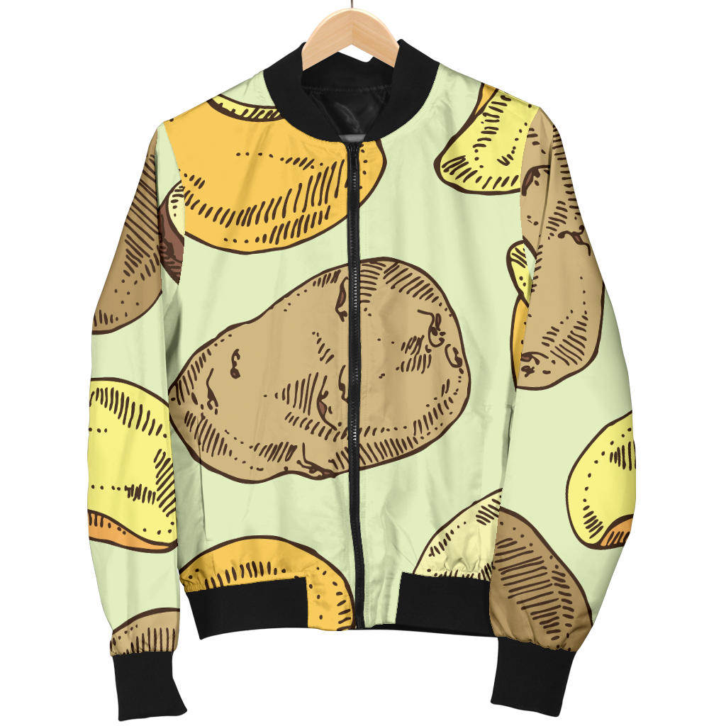 Potato Pattern Print Design A03 Men Bomber Jacket