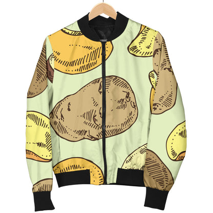 Potato Pattern Print Design A03 Men Bomber Jacket