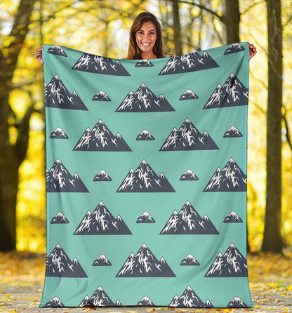 Mountain Pattern Print Design 01 Premium Blanket