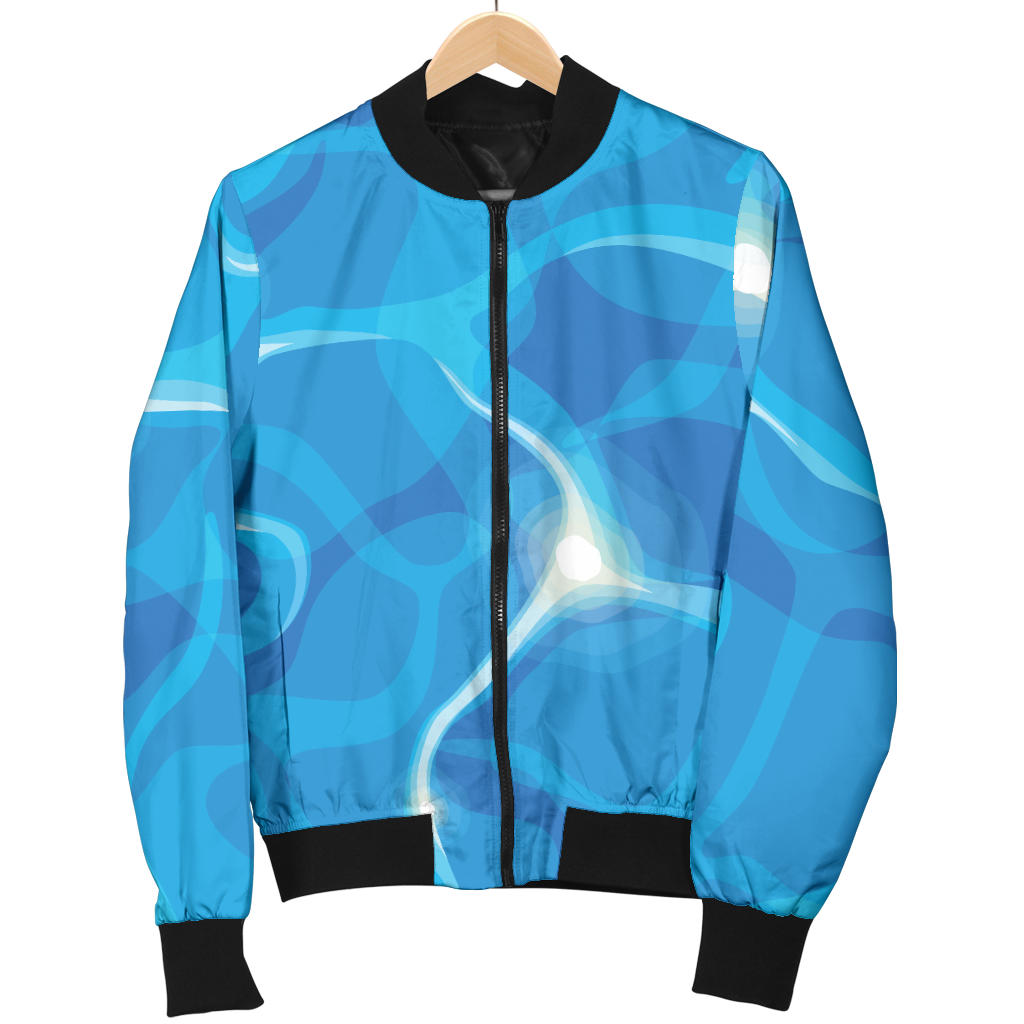 Ocean Reflex Pattern Print Design A02 Men Bomber Jacket