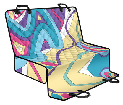 Funky Retro Pattern Print Design A01 Rear Dog Car Seat Cover Hammock