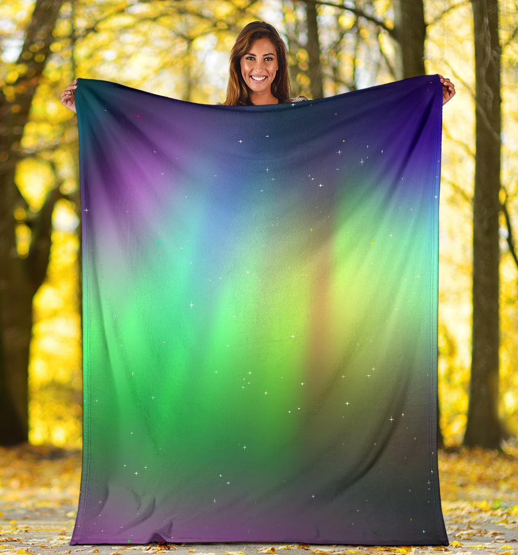 Aurora Borealis Pattern Print Design 03 Premium Blanket