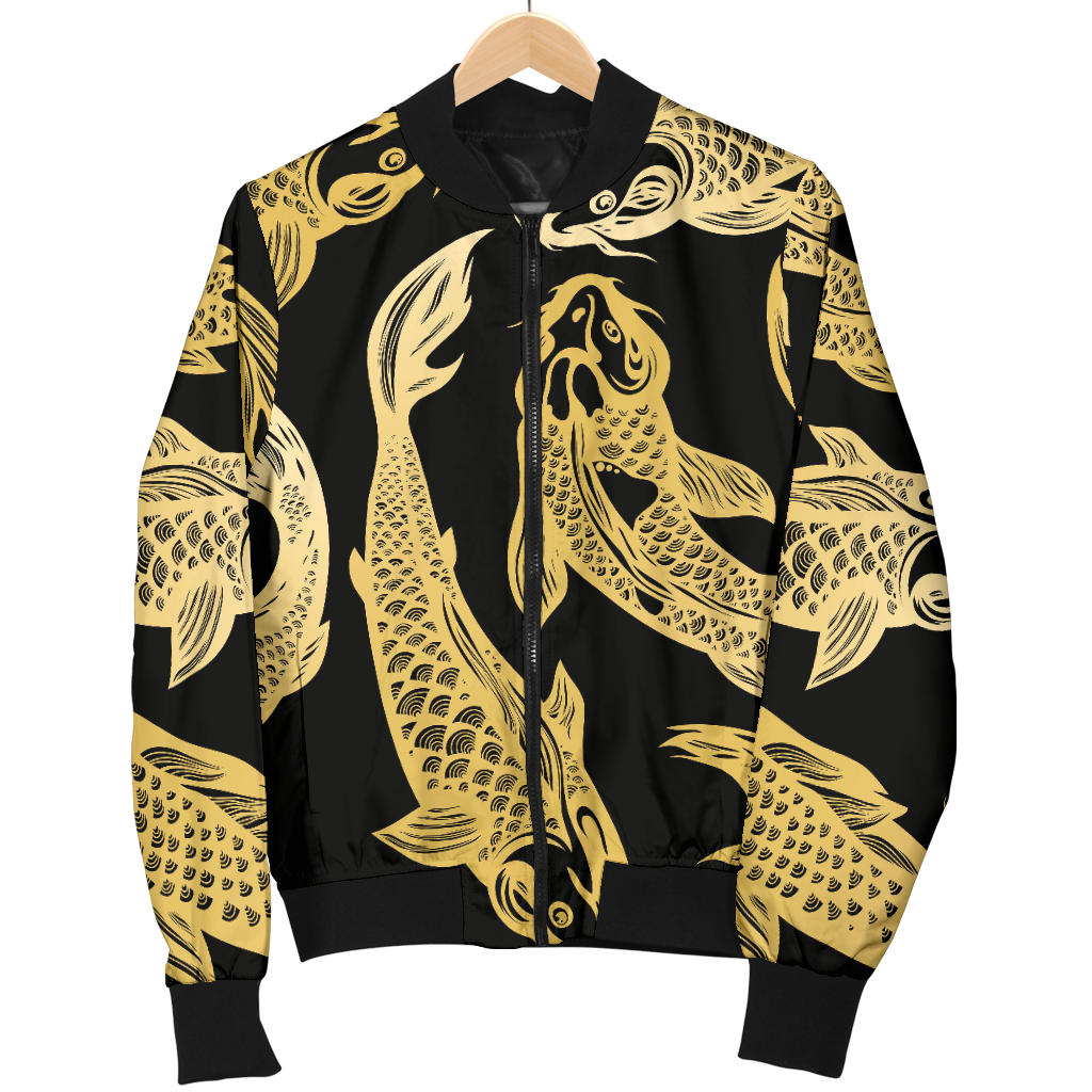 KOI Fish Pattern Print Design 03 Men Bomber Jacket