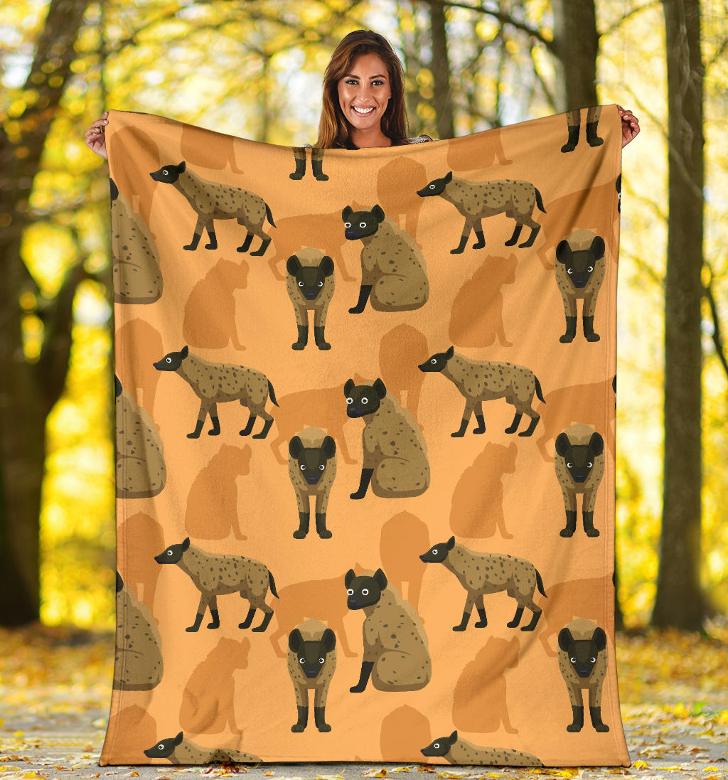 Hyena Pattern Print Design 01 Premium Blanket
