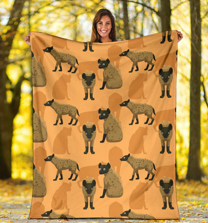 Hyena Pattern Print Design 01 Premium Blanket