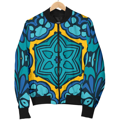 Kaleidoscope Pattern Print Design 04 Men Bomber Jacket