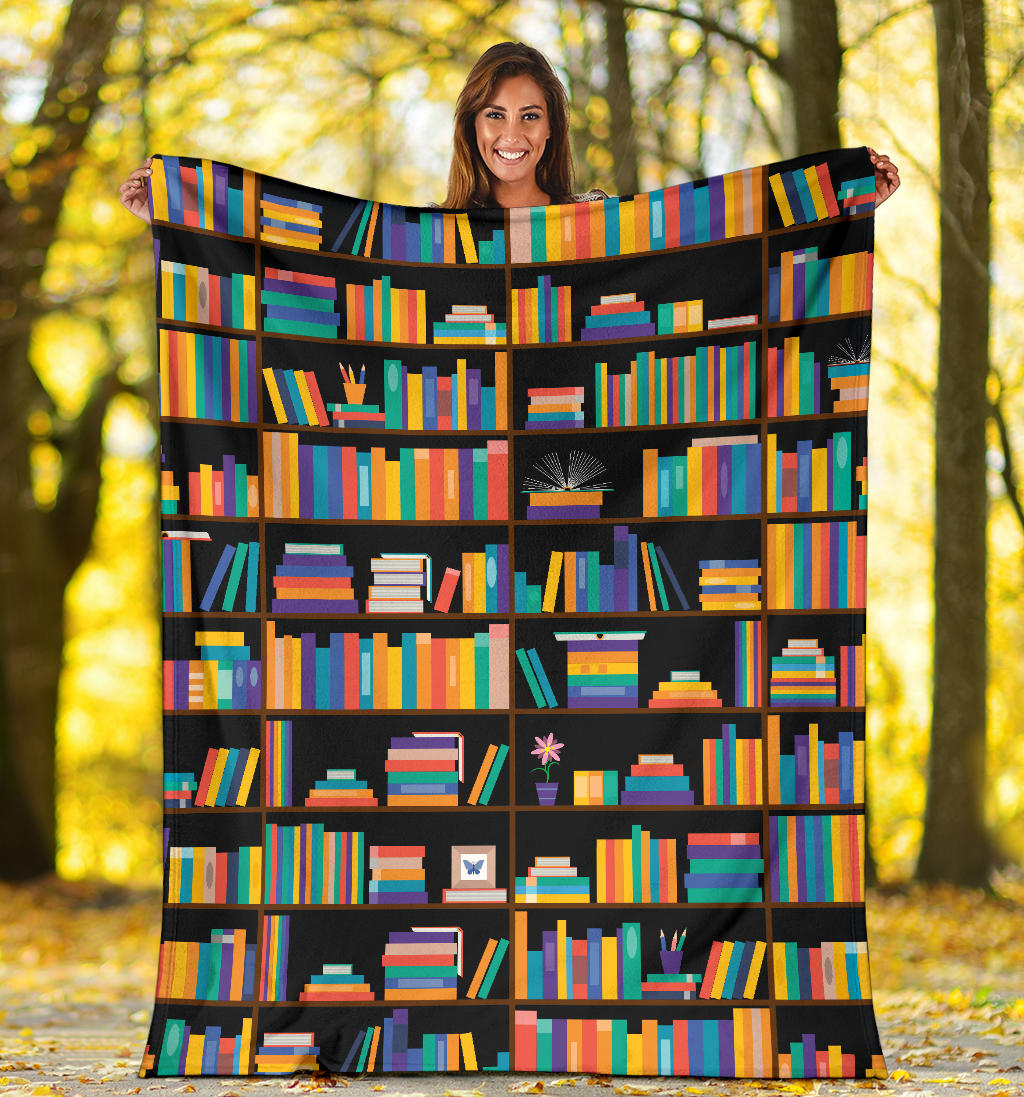 Book Pattern Print Design 05 Premium Blanket