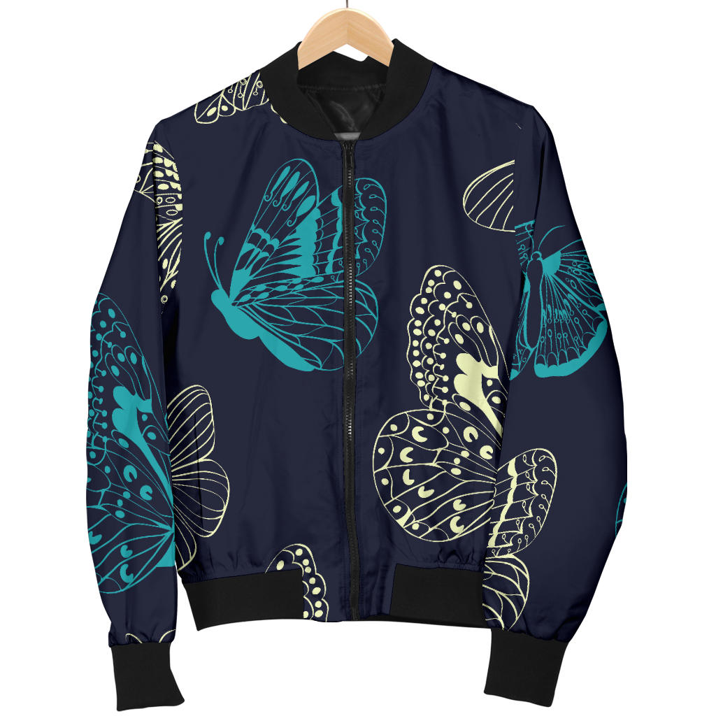 Monarch Butterfly Pattern Print Design 01 Men Bomber Jacket