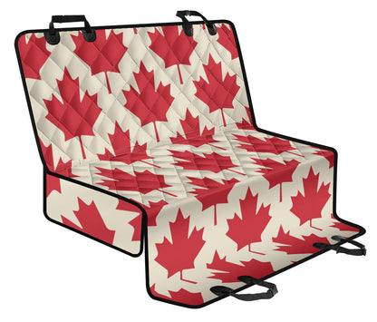 Maple Leaf Pattern Print Design 03 Rear Dog Car Seat Cover Hammock