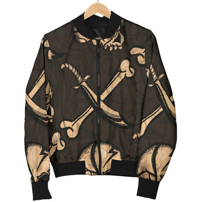 Pirate Pattern Print Design A03 Men Bomber Jacket