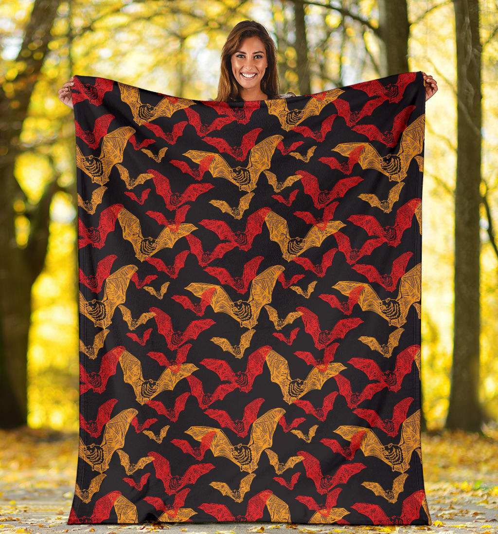 Bat Pattern Print Design 01 Premium Blanket