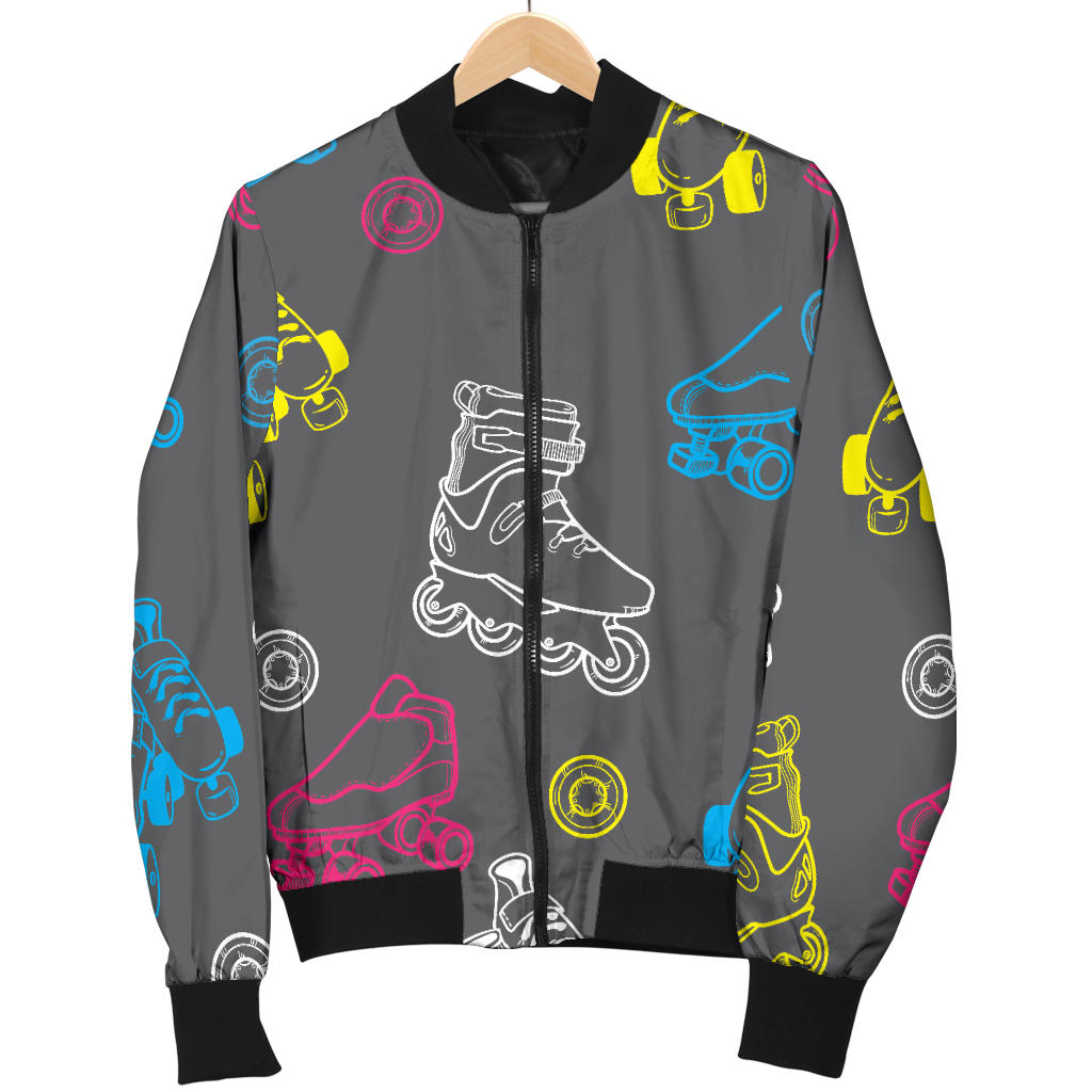 Roller skate Pattern Print Design A02 Men Bomber Jacket