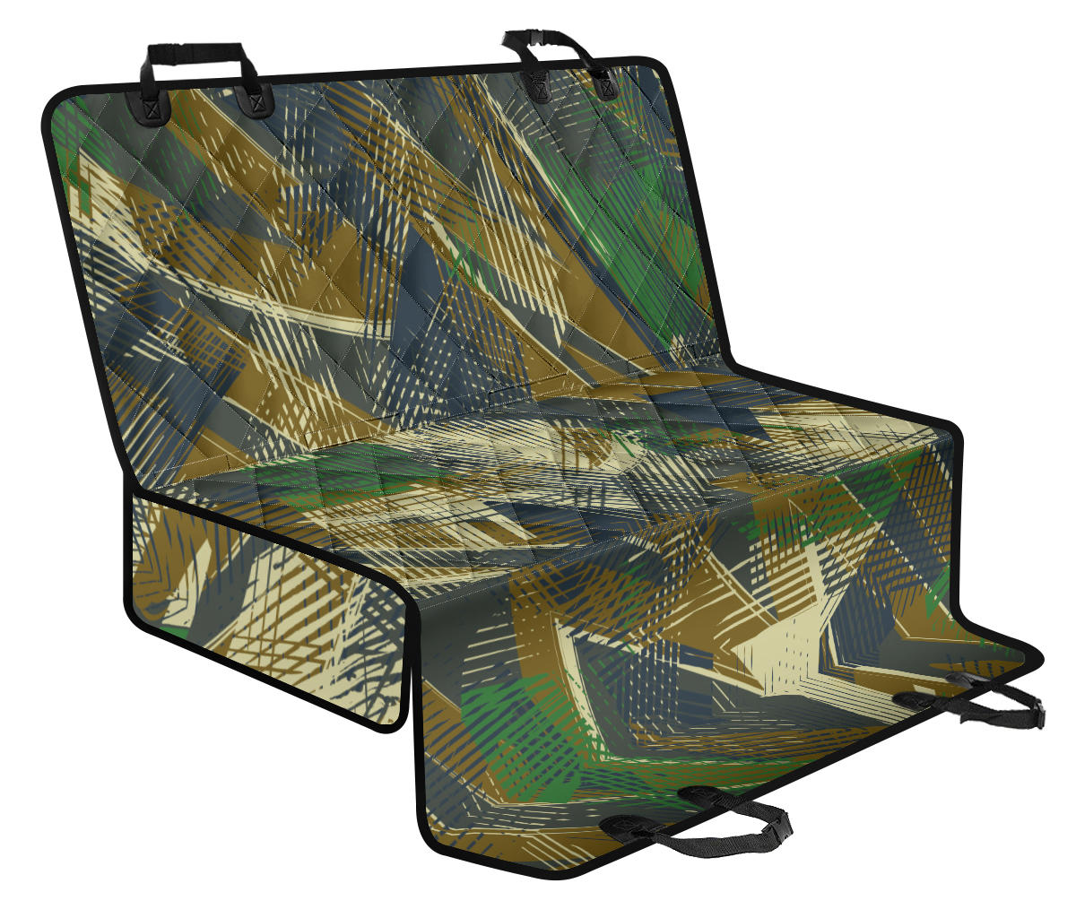 Military Camouflage Pattern Print Design 01 Rear Dog Car Seat Cover Hammock