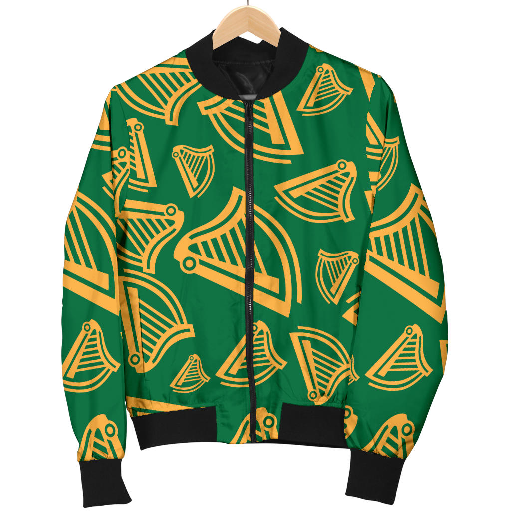 Harp Pattern Print Design 03 Men Bomber Jacket