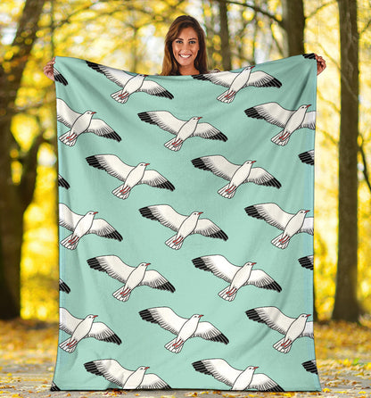 Pigeon Pattern Print Design 02 Premium Blanket