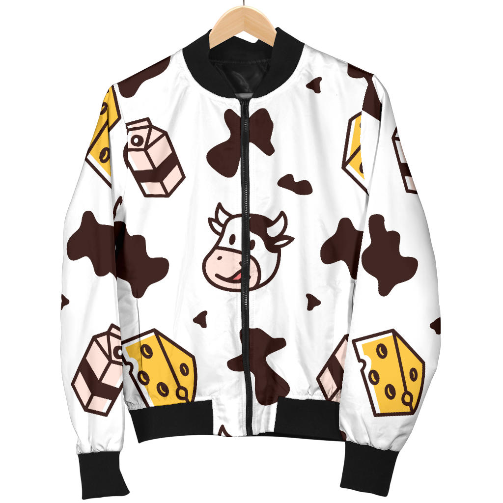 Cow Pattern Print Design 06 Men Bomber Jacket