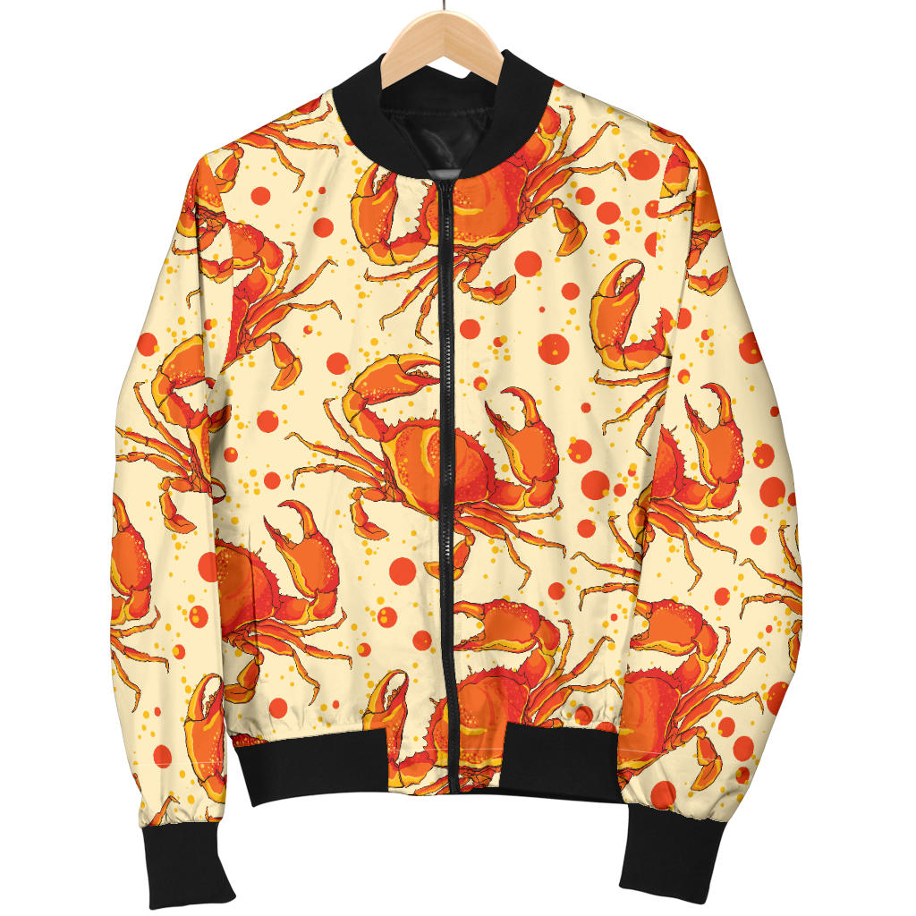 Crab Pattern Print Design 01 Men Bomber Jacket