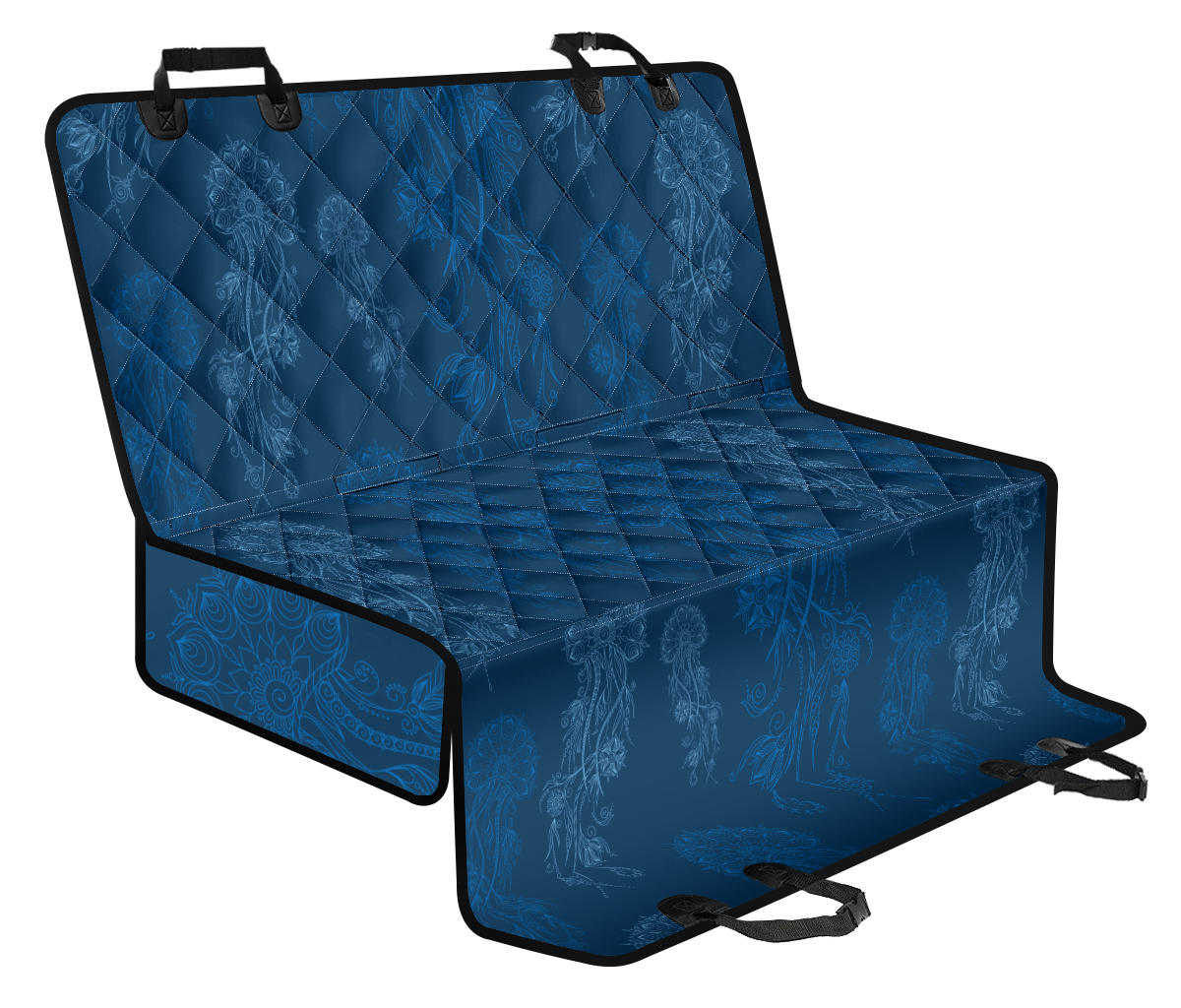 Jellyfish Pattern Print Design 01 Rear Dog Car Seat Cover Hammock
