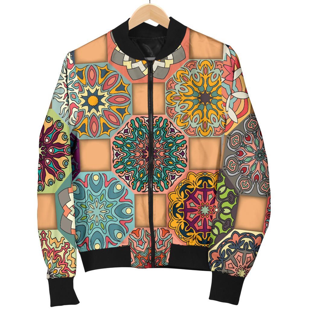 Boho Pattern Print Design 07 Men Bomber Jacket