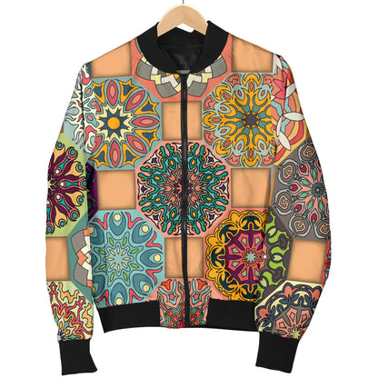 Boho Pattern Print Design 07 Men Bomber Jacket