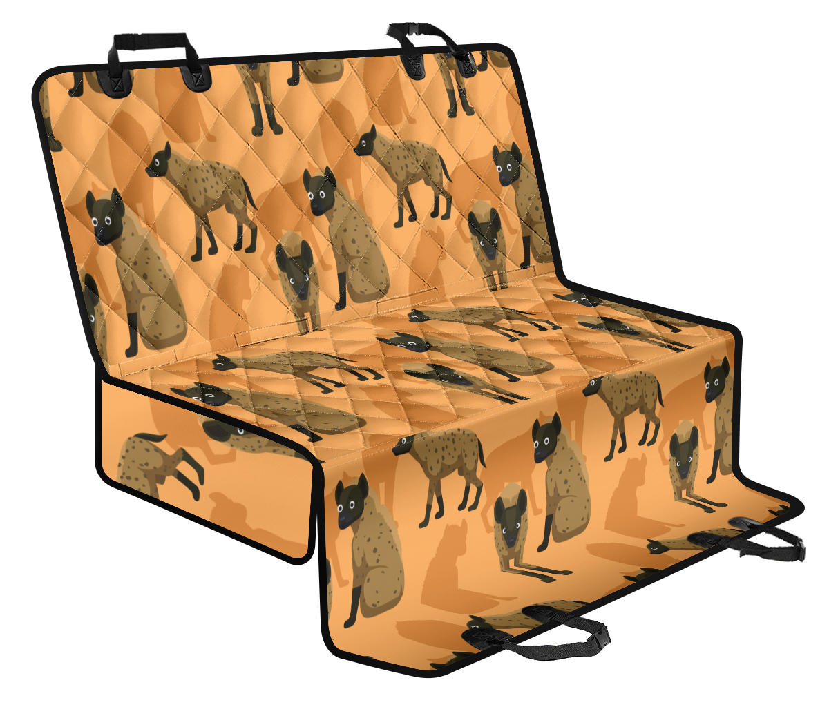 Hyena Pattern Print Design 01 Rear Dog Car Seat Cover Hammock