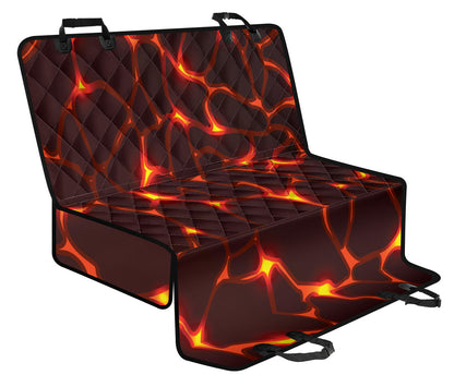 Lava Pattern Print Design 02 Rear Dog Car Seat Cover Hammock
