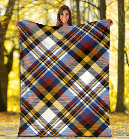 Madras Pattern Print Design 01 Premium Blanket