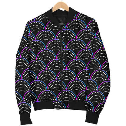 Mermaid Pattern Print Design 09 Men Bomber Jacket