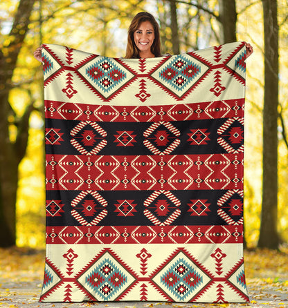 Navajo Pattern Print Design A05 Premium Blanket