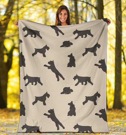 Schnauzers Pattern Print Design A06 Premium Blanket