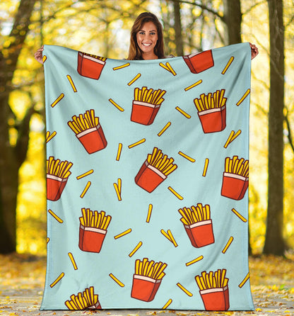 French Fried Pattern Print Design 02 Premium Blanket