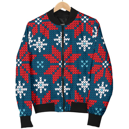 Poinsettia Pattern Print Design A02 Men Bomber Jacket