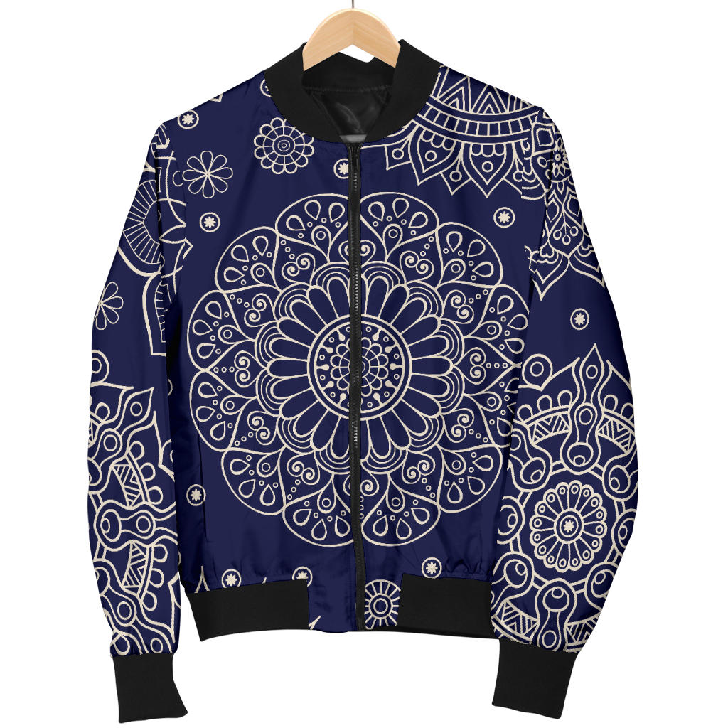 Mandala Pattern Print Design 02 Men Bomber Jacket