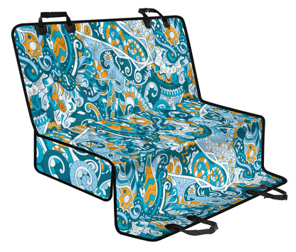 Funky Retro Pattern Print Design A03 Rear Dog Car Seat Cover Hammock