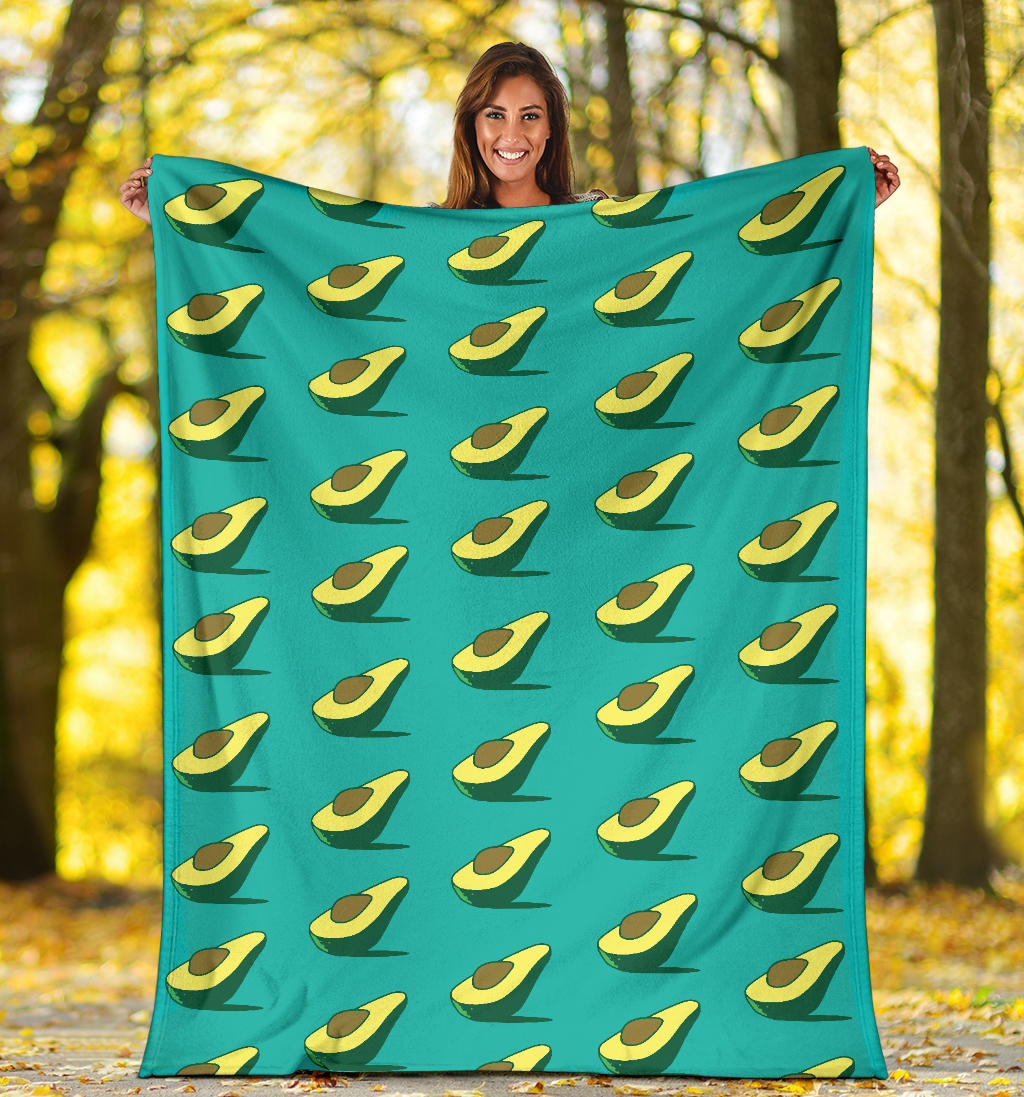 Avocado Pattern Print Design 03 Premium Blanket