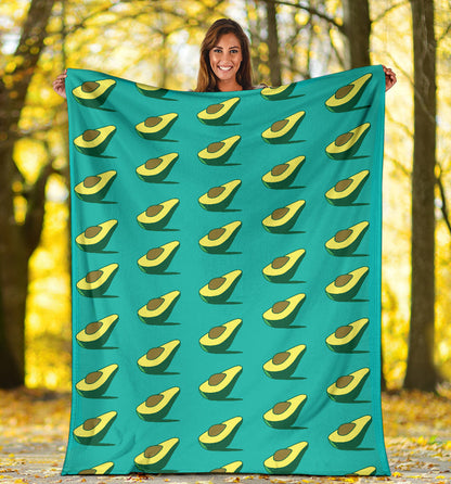 Avocado Pattern Print Design 03 Premium Blanket