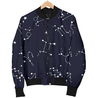 Constellation Pattern Print Design 05 Men Bomber Jacket